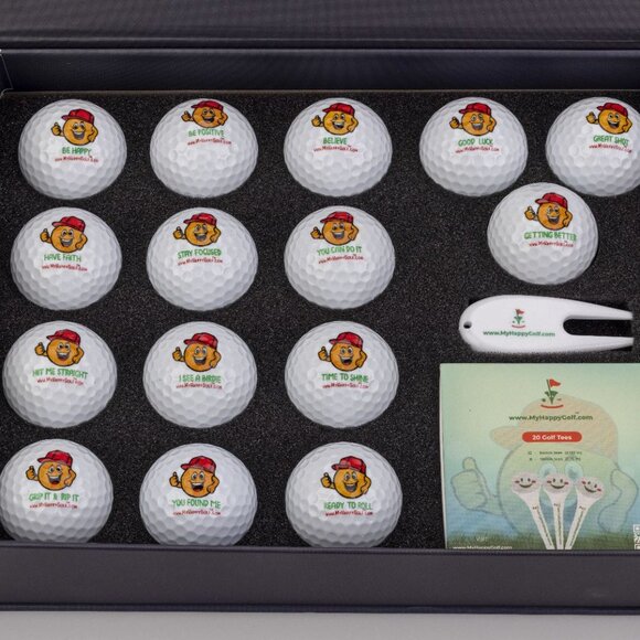 My Happy Golf 15-Ball Gift Set – For the Golfer Who Plays With Heart - Picture 3 of 6